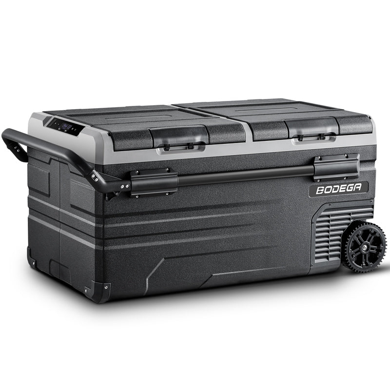 BODEGACOOLER 95L Dual-Zone Car Fridge | 100 Quart Portable 12V Refrigerator & Freezer for RV & Overlanding