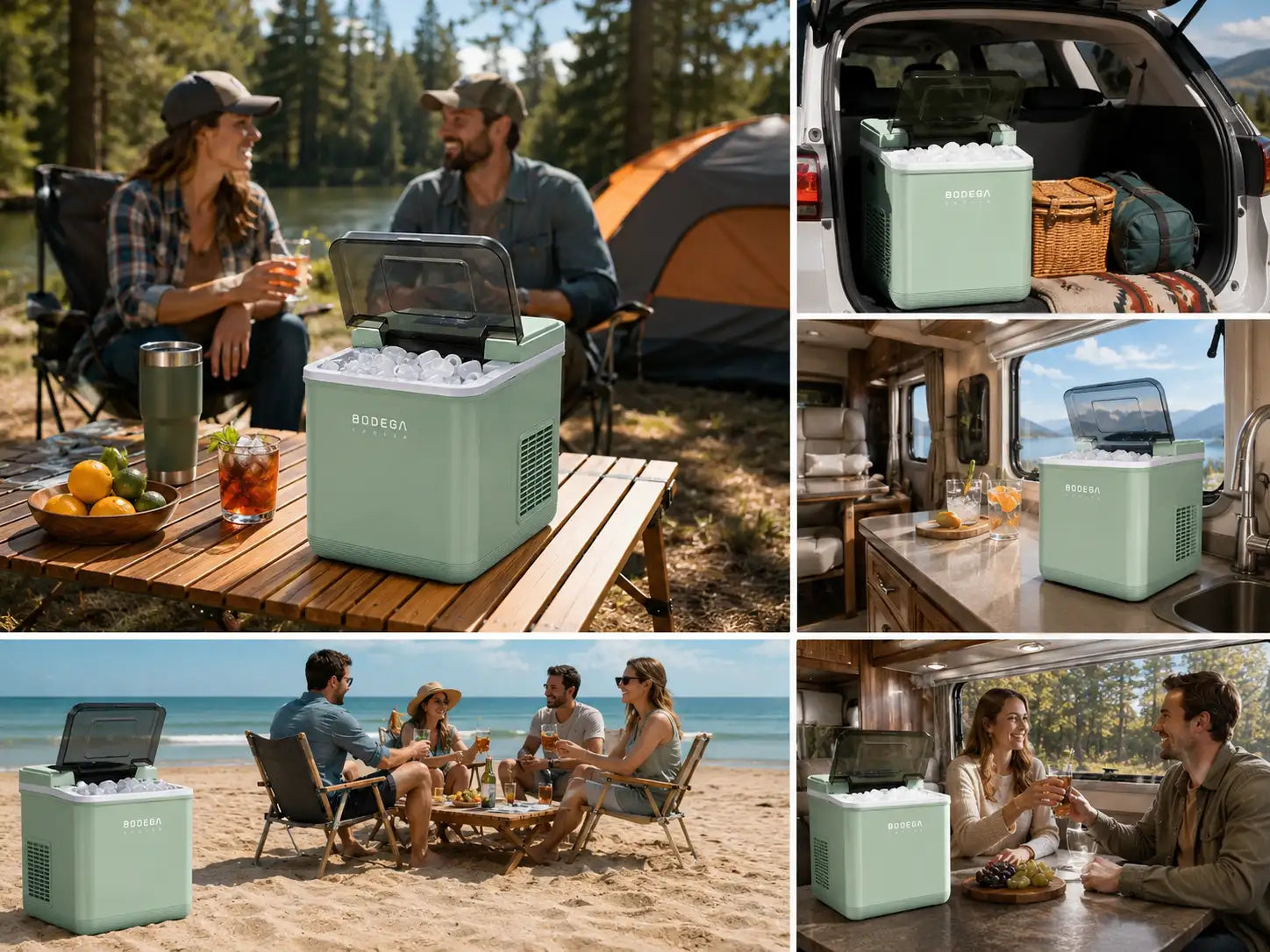 Never Run Out of Ice Off-Grid: The BODEGA 12V/110V Portable Ice Maker for RVs & Camping